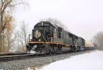 Rare consist in these parts, this train in particular: IC 1035-1032 takes T407 to Wausau, WI.  1-13-08 